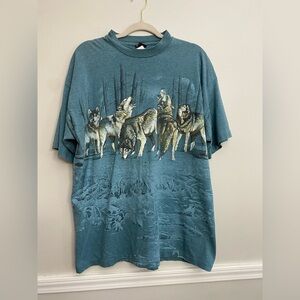 Vintage Branson Missouri Wolf Graphic Tee Shirt